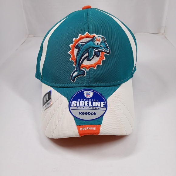 Reebok Other - Miami Dolphins Hat Cap Fitted Mens Large NFL Football Official Sideline Reebok‎